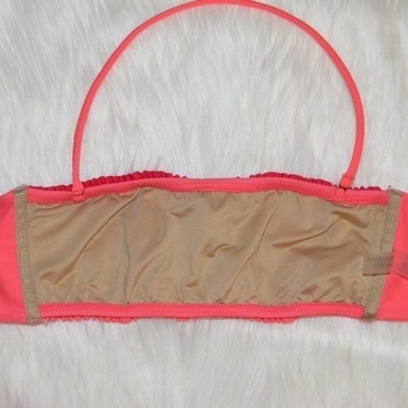 Victoria’s Secret Pink & Red Ruffle Bandeau Bikini XS Bottom‎ Medium Top Barbie - Picture 6 of 8